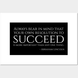 President Abraham Lincoln Qute On Success Posters and Art